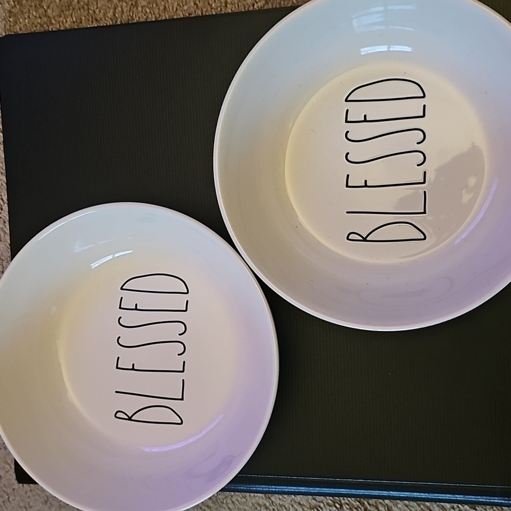 Two Very Nice RAE DUNN "BLESSED " bowls